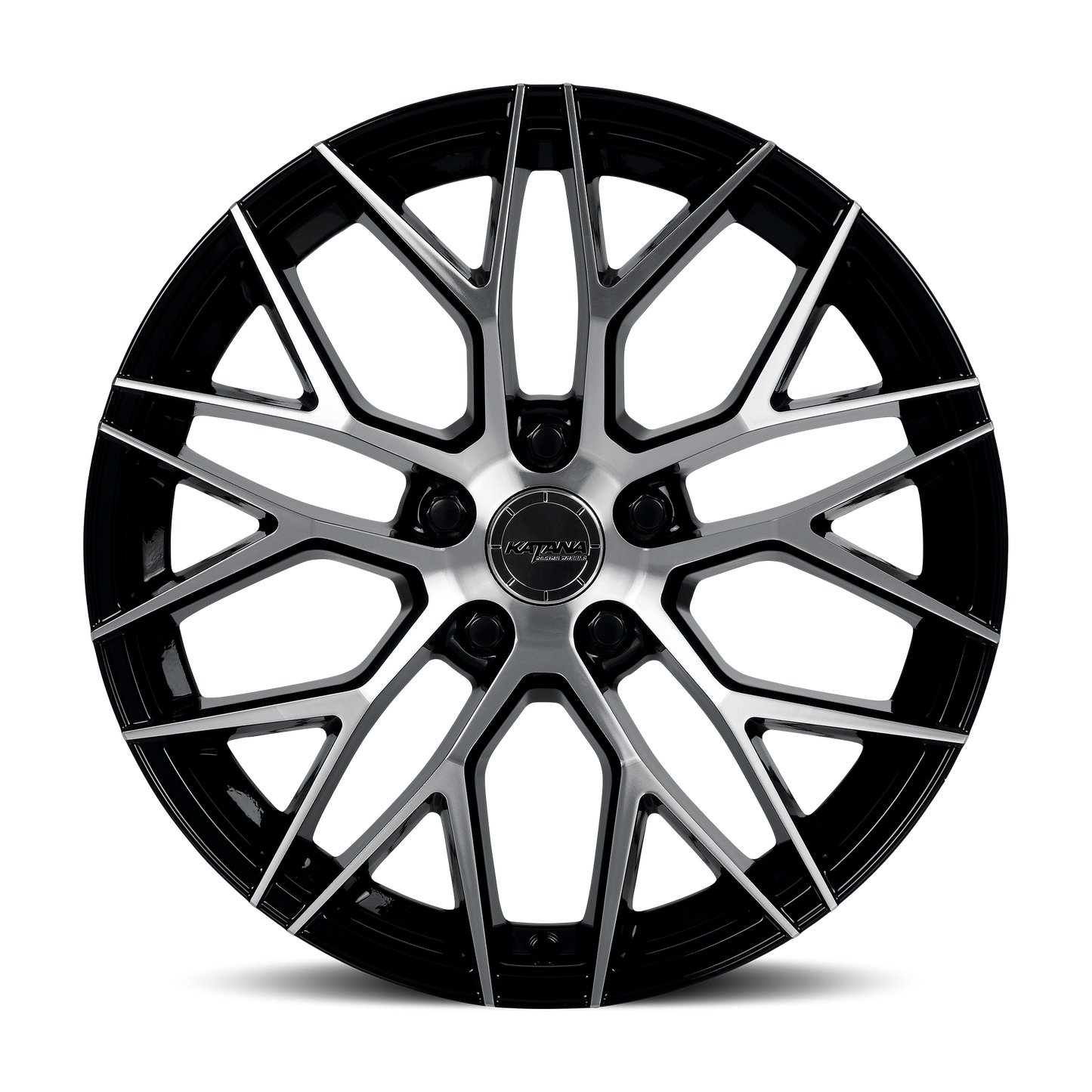 KATANA RACING KR01 17X7.5 40 5X100 GLOSSY BLACK MACHINED FACE