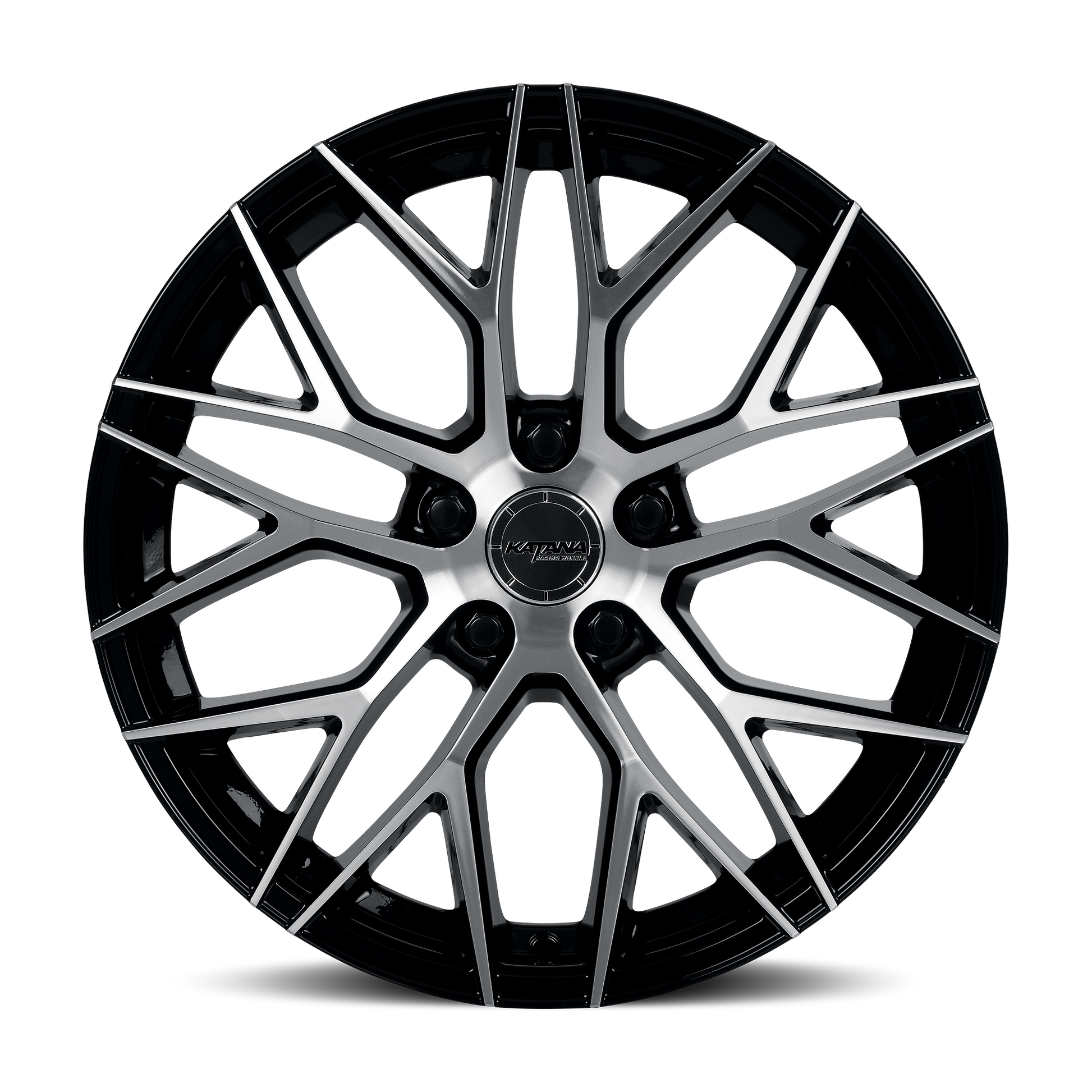 KATANA RACING KR01 17X7.5 40 5X100 GLOSSY BLACK MACHINED FACE