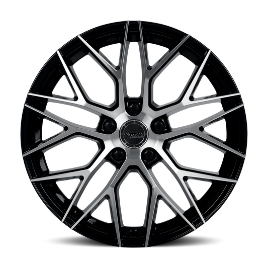 KATANA RACING KR01 17X7.5 40 5X100 GLOSSY BLACK MACHINED FACE