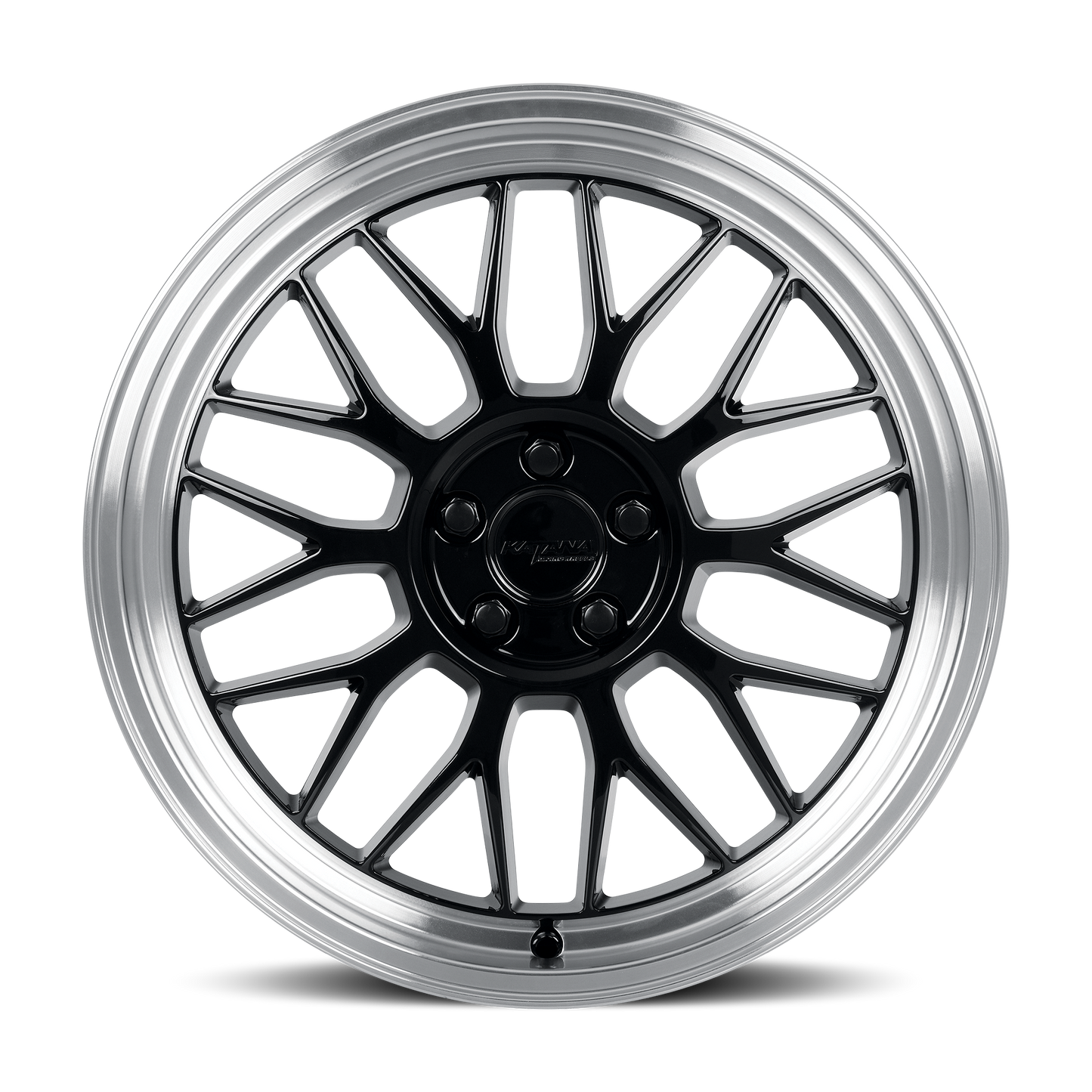 KATANA RACING KR06 18X8 40 5X100 GLOSSY BLACK MACHINED LIP