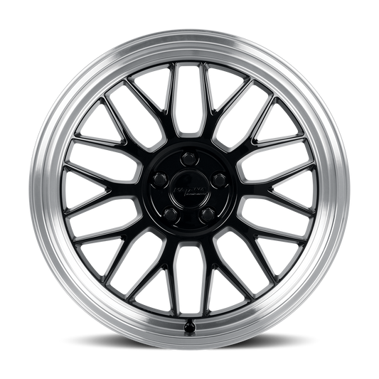 KATANA RACING KR06 18X8 40 5X100 GLOSSY BLACK MACHINED LIP