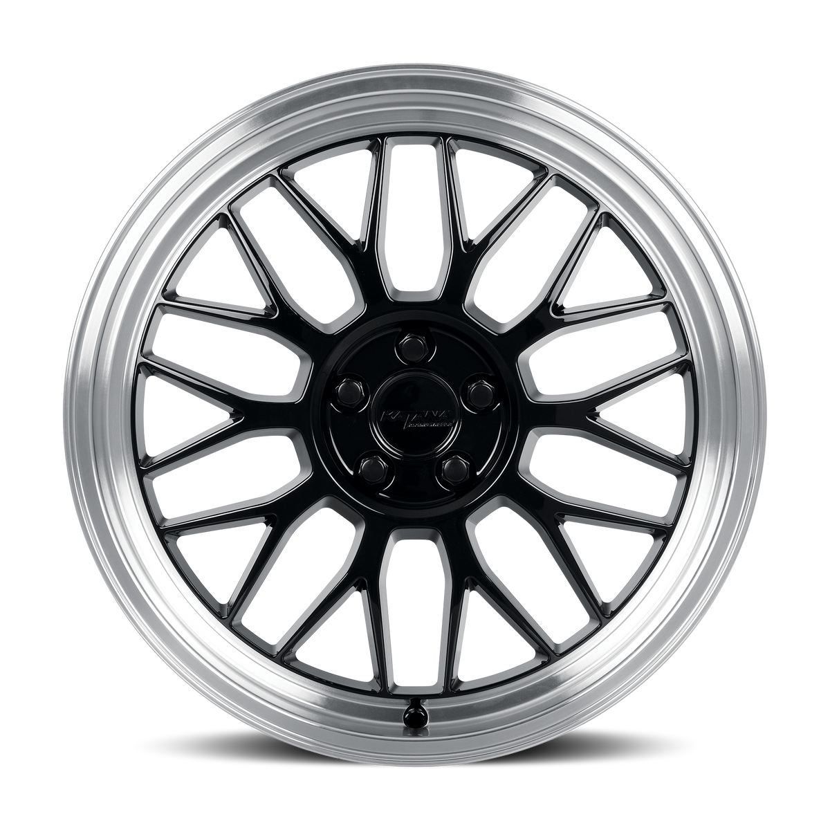 KATANA RACING KR06 18X8 40 5X112 GLOSSY BLACK MACHINED LIP