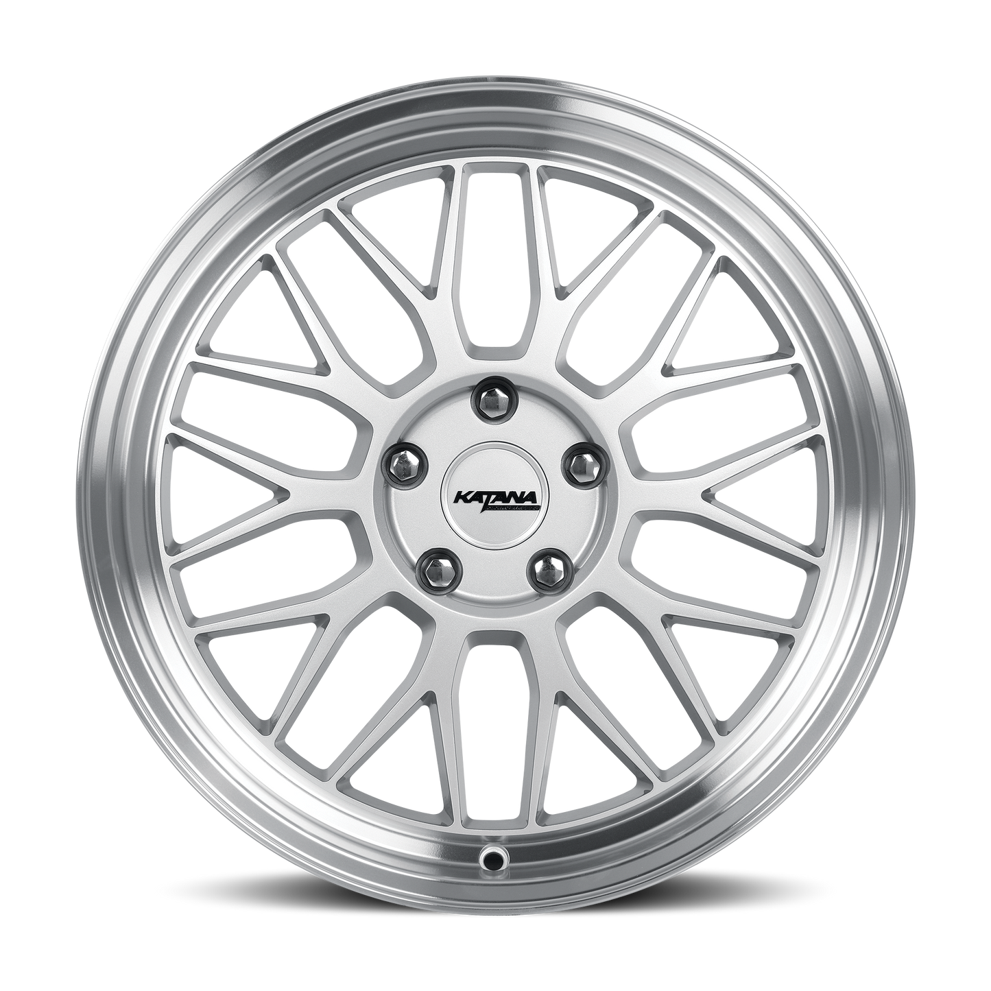 KATANA RACING KR06 18X8 40 5X112 GLOSSY SILVER MACHINE LIP
