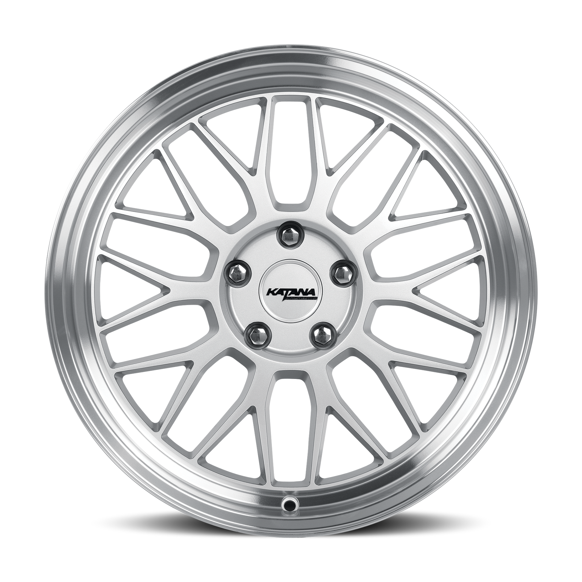 KATANA RACING KR06 18X8 40 5X112 GLOSSY SILVER MACHINE LIP