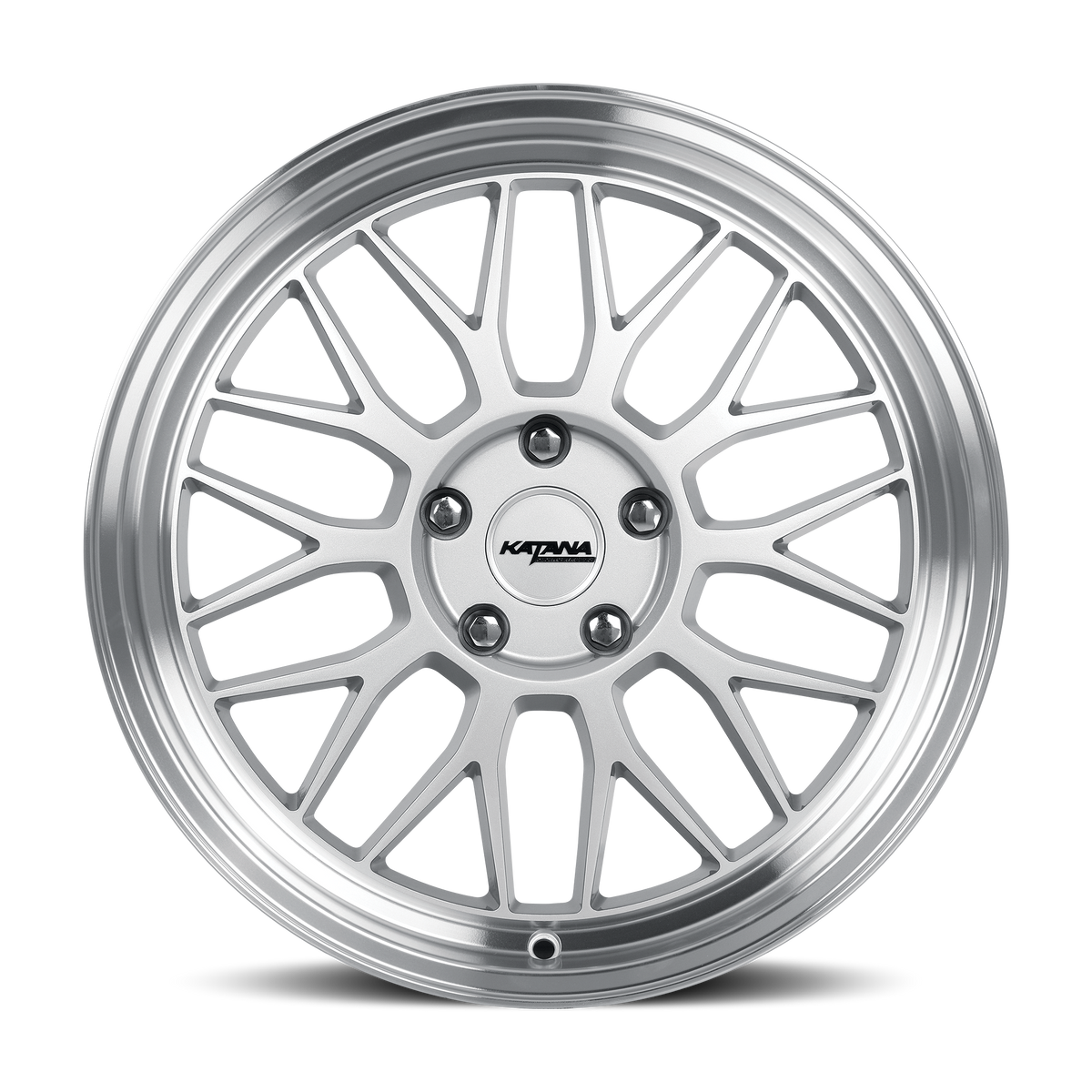 KATANA RACING KR06 18X8 40 5X120 GLOSSY SILVER MACHINE LIP