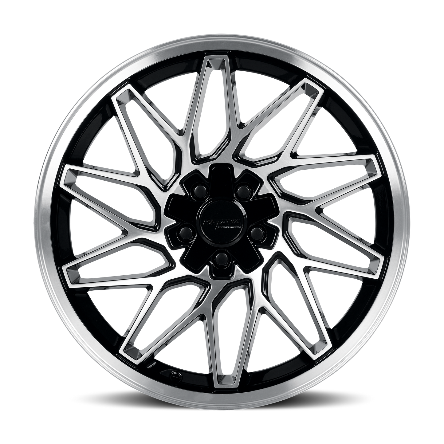 KATANA RACING KR09 18X8 40 5X108/5X114.3 GLOSSY BLACK MACHINED FACE