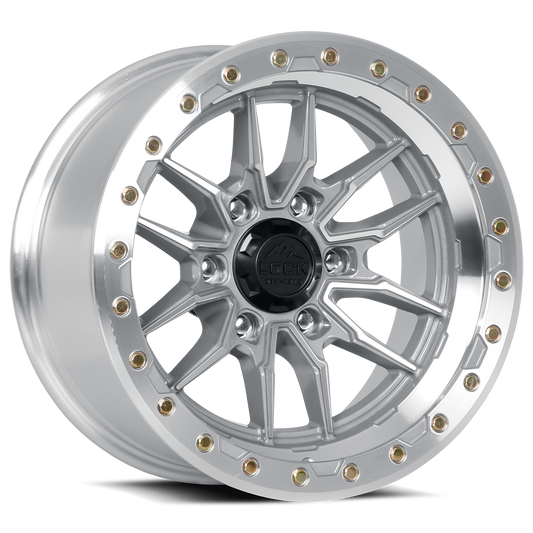 LOCK OFFROAD KRAWLER 17X9 12 6X139.7 MACHINE WITH CLEAR COAT