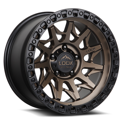 LOCK OFFROAD LUNATIC 20X10 18 6X139.7 MATTE BRONZE W MATTE BLACK RING