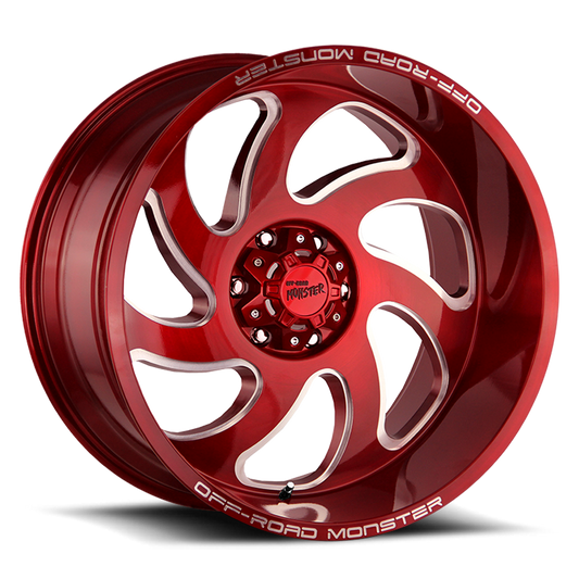OFF ROAD MONSTER M07 M07 24X12 NEG 44MM 8X165.1 CANDY RED | M07412865N44R