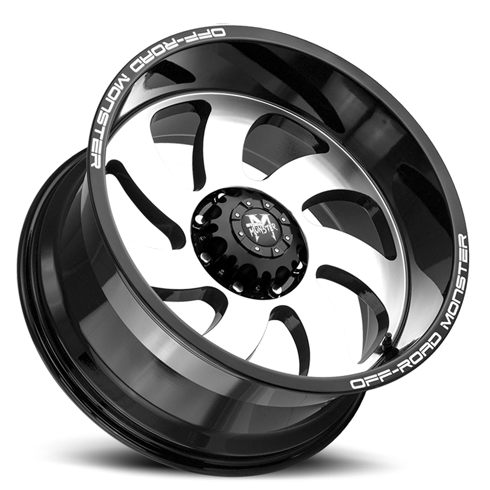 OFF ROAD MONSTER M07 M07 20X10 NEG 19MM 8X165.1 GLOSS BLACK MACHINED | M070865N19GBM