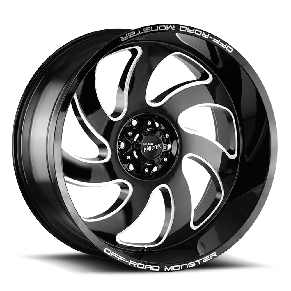 OFF ROAD MONSTER M07 M07 24X12 NEG 44MM 6X139.7 GLOSS BLACK MILLED | M07412639N44GBML