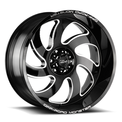 OFF ROAD MONSTER M07 M07 24X12 NEG 44MM 6X139.7 GLOSS BLACK MILLED | M07412639N44GBML