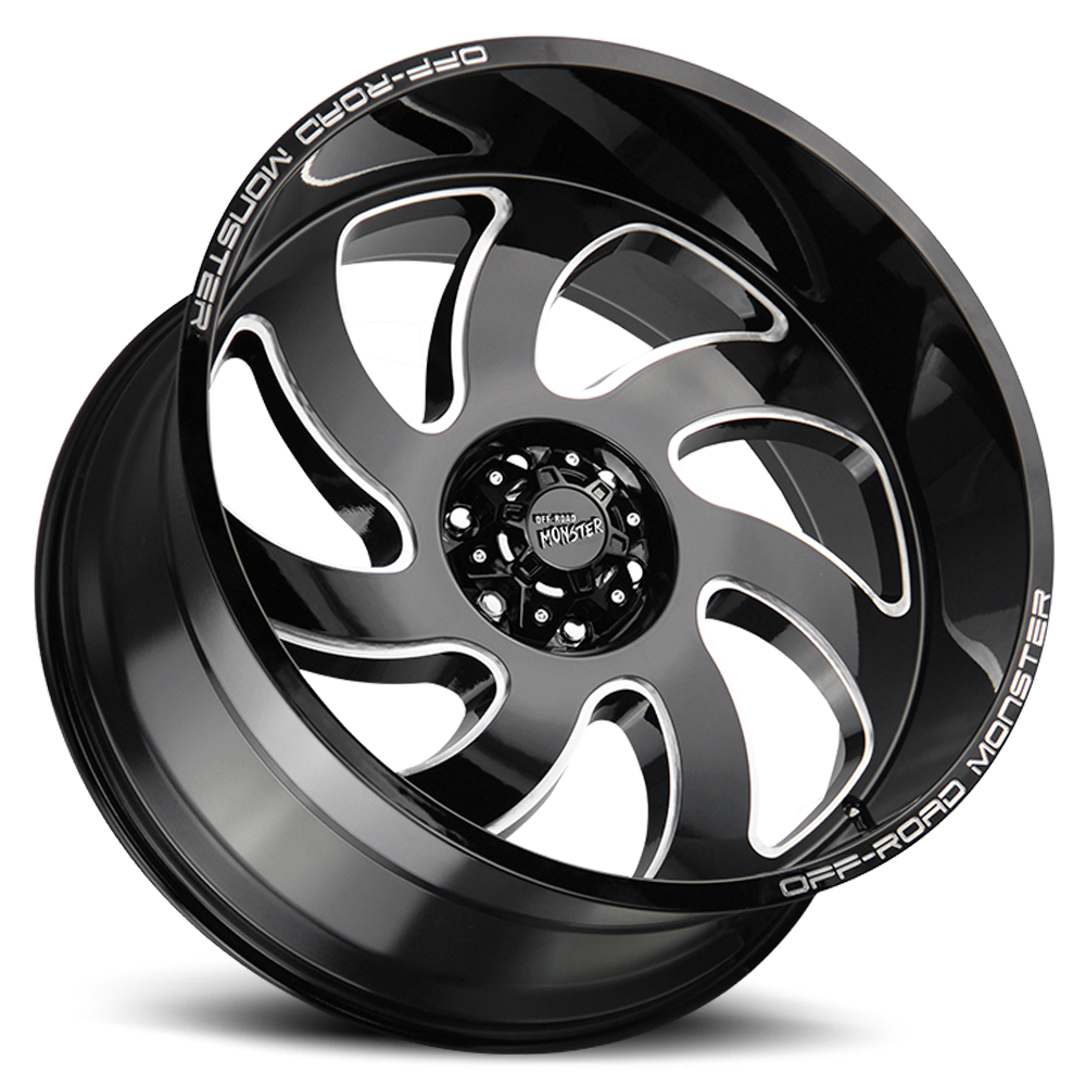 OFF ROAD MONSTER M07 M07 24X12 NEG 44MM 6X139.7 GLOSS BLACK MILLED | M07412639N44GBML