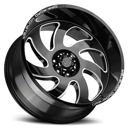 OFF ROAD MONSTER M07 M07 24X12 NEG 44MM 6X139.7 GLOSS BLACK MILLED | M07412639N44GBML