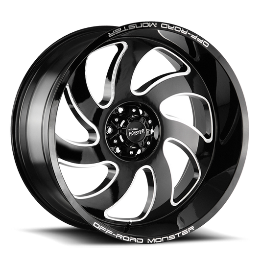 OFF ROAD MONSTER M07 M07 20X10 NEG 19MM 8X165.1 GLOSS BLACK MILLED | M070865N19GBML