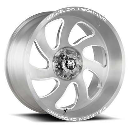 OFF ROAD MONSTER M07 M07 20X10 NEG 19MM 5X127 BRUSHED FACE SILVER | M070527N19BFS