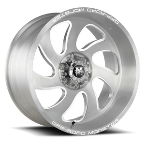 OFF ROAD MONSTER M07 M07 20X10 NEG 19MM 5X127 BRUSHED FACE SILVER | M070527N19BFS