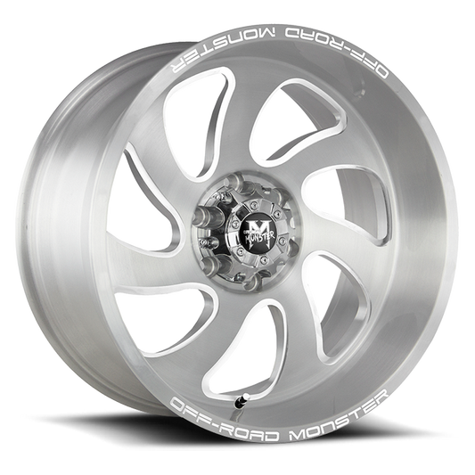 OFF ROAD MONSTER M07 M07 22X12 NEG 44MM 5X127 BRUSHED FACE SILVER | M07212527N44BFS