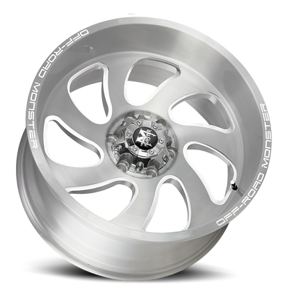 OFF ROAD MONSTER M07 M07 22X12 NEG 44MM 5X127 BRUSHED FACE SILVER | M07212527N44BFS