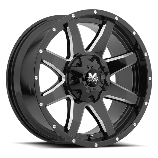 OFF ROAD MONSTER M08 M08 20X9 0MM 6X135/6X139.7 GLOSS BLACK MILLED | M08060702GBML