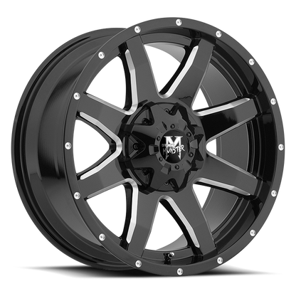 OFF ROAD MONSTER M08 M08 20X12 NEG 44MM 8X165.1/8X170 GLOSS BLACK MILLED | M08012867N44GBML