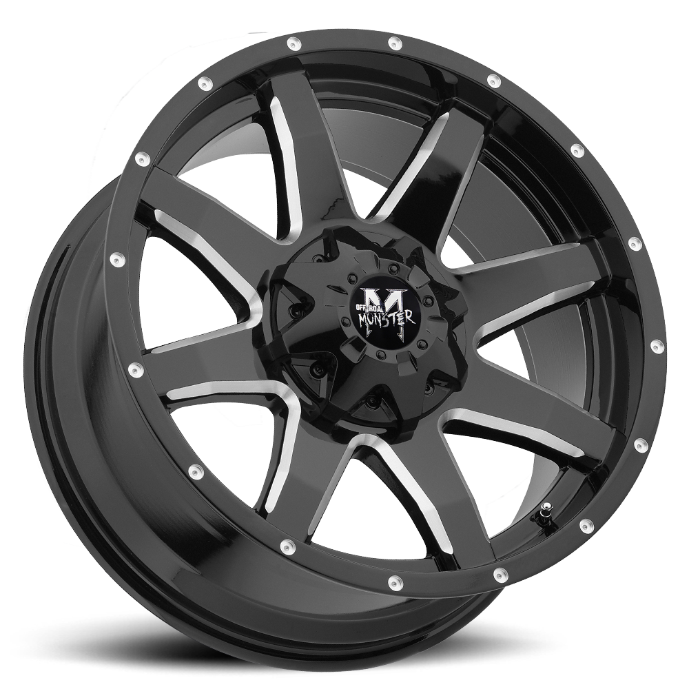 OFF ROAD MONSTER M08 M08 18X9 0MM 5X127/5X139.7 GLOSS BLACK MILLED | M08852700GBML
