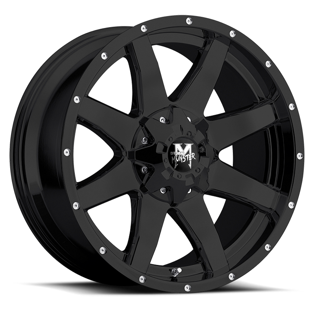 OFF ROAD MONSTER M08 M08 20X12 NEG 44MM 8X165.1/8X170 FLAT BLACK | M08012867N44B