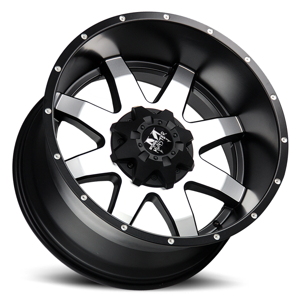 OFF ROAD MONSTER M08 M08 22X12 NEG 44MM 6X135/6X139.7 FLAT BLACK MACHINED | M08212607N44BM
