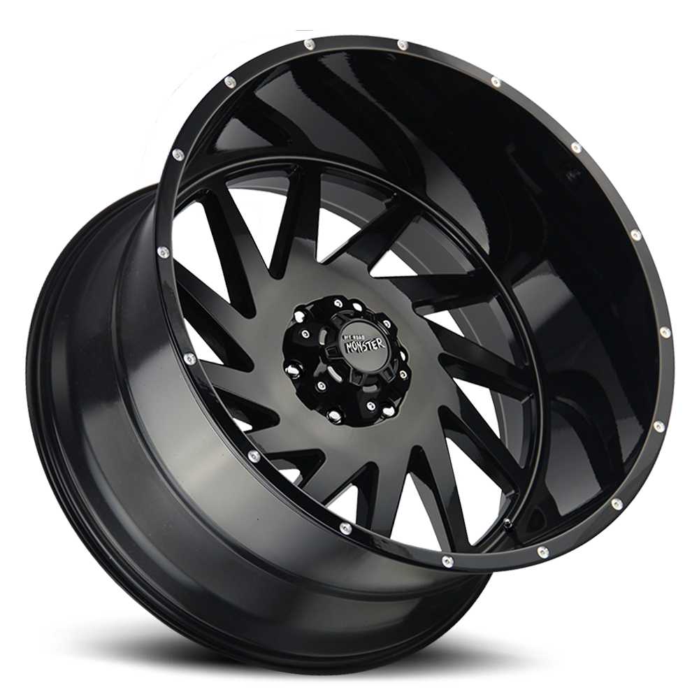 OFF ROAD MONSTER M12 M12 24X14 NEG 76MM 6X139.7 ALL GLOSS BLACK | M12414639N76GB
