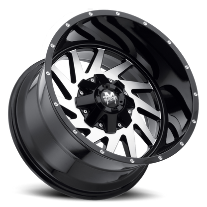 OFF ROAD MONSTER M12 M12 20X12 NEG 44MM 8X165.1/8X170 GLOSS BLACK MACHINED | M12012867N44GBM