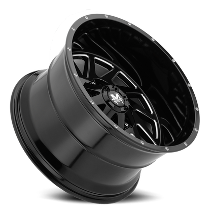 OFF ROAD MONSTER M12 M12 24X14 NEG 76MM 6X139.7 GLOSS BLACK MILLED | M12414639N76GBML