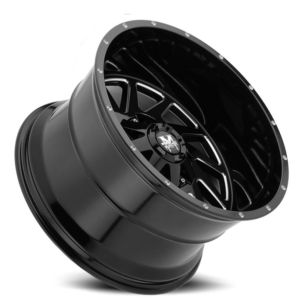 OFF ROAD MONSTER M12 M12 24X14 NEG 76MM 5X127 GLOSS BLACK MILLED | M12414527N76GBML
