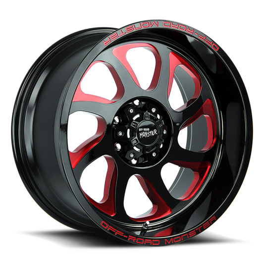 OFF ROAD MONSTER M22 M22 20X10 NEG 19MM 6X135 GLOSS BLACK CANDY RED MILLED | M220635N19GBMLR