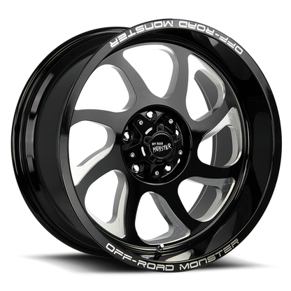 OFF ROAD MONSTER M22 M22 20X10 NEG 19MM 8X165.1 GLOSS BLACK MILLED | M220865N19GBML