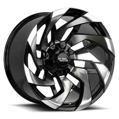 OFF ROAD MONSTER M24 M24 22X12 NEG 44MM 8X165.1/8X170 GLOSS BLACK MACHINED | M24212867N44GBM
