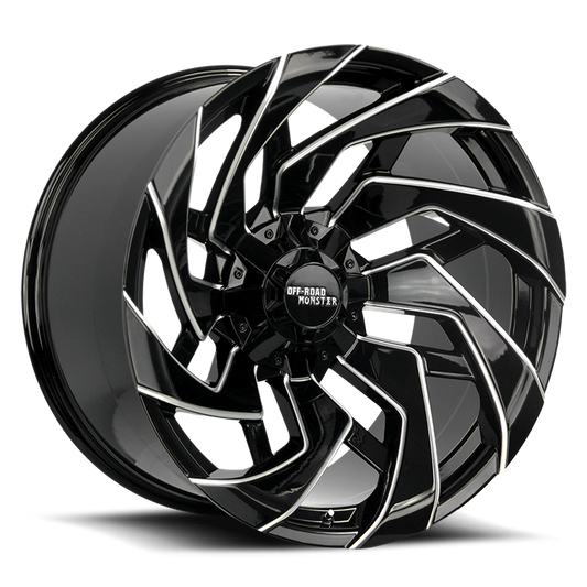 OFF ROAD MONSTER M24 M24 20X10 NEG 19MM 8X165.1/8X170 GLOSS BLACK MILLED | M240867N19GBML