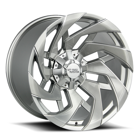 OFF ROAD MONSTER M24 M24 20X10 NEG 19MM 6X135/6X139.7 BRUSHED FACE SILVER | M240607N19BFS