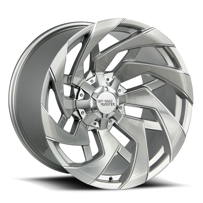 OFF ROAD MONSTER M24 M24 22X12 NEG 44MM 5X127/5X139.7 BRUSHED FACE SILVER | M24212527N44BFS