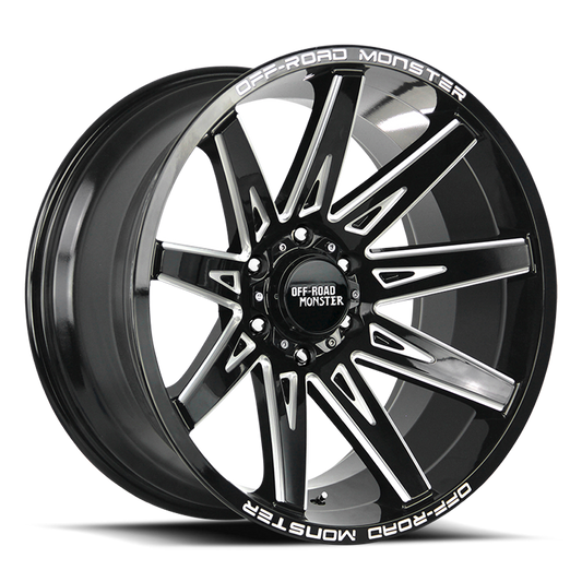 OFF ROAD MONSTER M25 M25 20X10 NEG 19MM 5X139.7 GLOSS BLACK MILLED | M250539N19GBML
