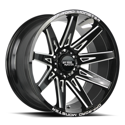 OFF ROAD MONSTER M25 M25 22X12 NEG 44MM 6X139.7 GLOSS BLACK MILLED | M25212639N44GBML