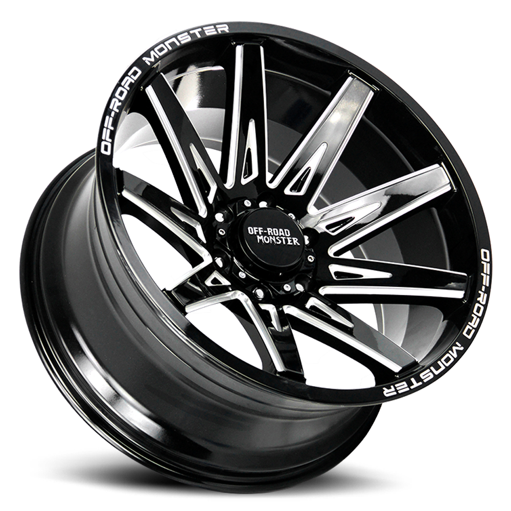 OFF ROAD MONSTER M25 M25 22X12 NEG 44MM 6X139.7 GLOSS BLACK MILLED | M25212639N44GBML