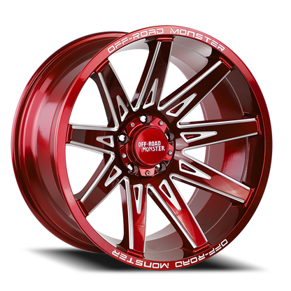 OFF ROAD MONSTER M25 M25 20X10 NEG 19MM 5X127 CANDY RED MILLED | M250527N19RML