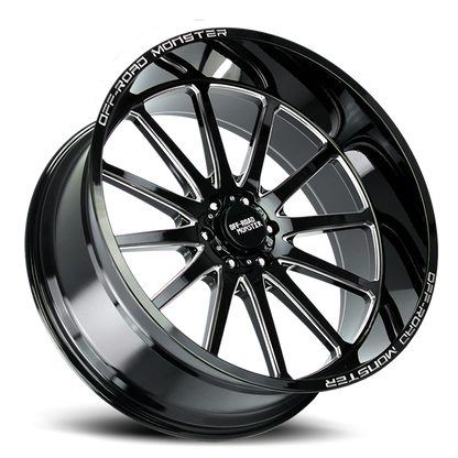 OFF ROAD MONSTER M26 M26 26X12 NEG 44MM 5X127 GLOSS BLACK MILLED | M26612527N44GBML