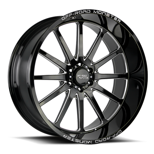 OFF ROAD MONSTER M26 M26 26X12 NEG 44MM 6X135 GLOSS BLACK MILLED | M26612635N44GBML