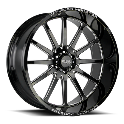 OFF ROAD MONSTER M26 M26 26X12 NEG 44MM 6X139.7 GLOSS BLACK MILLED | M26612639N44GBML
