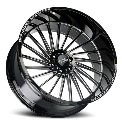 OFF ROAD MONSTER M27 M27 26X12 NEG 44MM 5X127 GLOSS BLACK MILLED | M27612527N44GBML