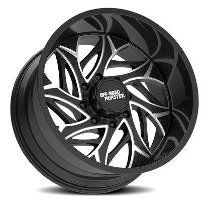 OFF ROAD MONSTER M28 M28 22X12 NEG 44MM 6X135/6X139.7 GLOSS BLACK MILLED | M28212607N44GBML