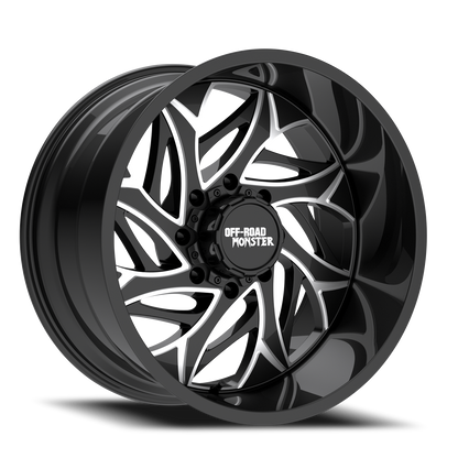 OFF ROAD MONSTER M28 M28 22X12 NEG 44MM 8X165.1 GLOSS BLACK MILLED | M28212865N44GBML