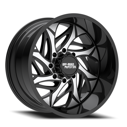 OFF ROAD MONSTER M28 M28 22X12 NEG 44MM 5X127/5X139.7 GLOSS BLACK MACHINED | M28212528N44GBM