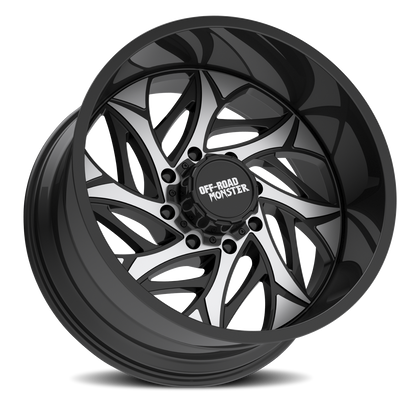 OFF ROAD MONSTER M28 M28 22X12 NEG 44MM 5X127/5X139.7 GLOSS BLACK MACHINED | M28212528N44GBM
